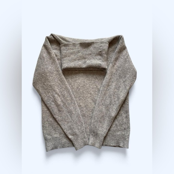 100% Cashmere Women’s Turtleneck Sweater Classic Preppy Grey size XS - Picture 3 of 4